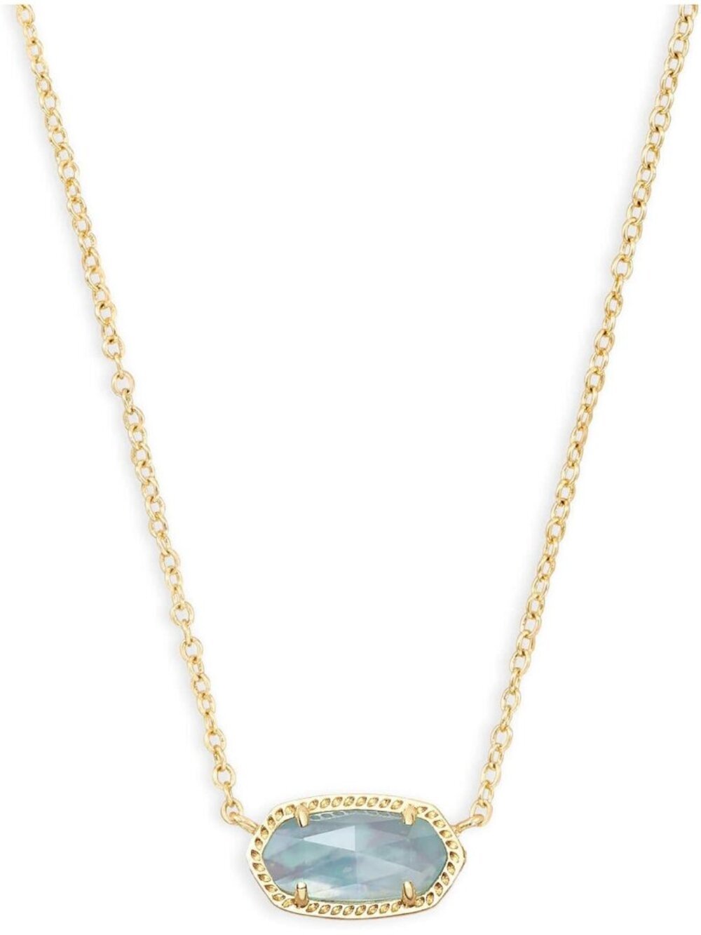 Women's Lobster Curb Light Blue 14k Gold-Plated Scott Elisa Pendant Necklace